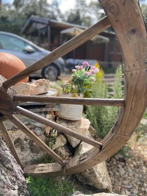Encantadora cabaña de madera Albalate De Zorita Exterior foto