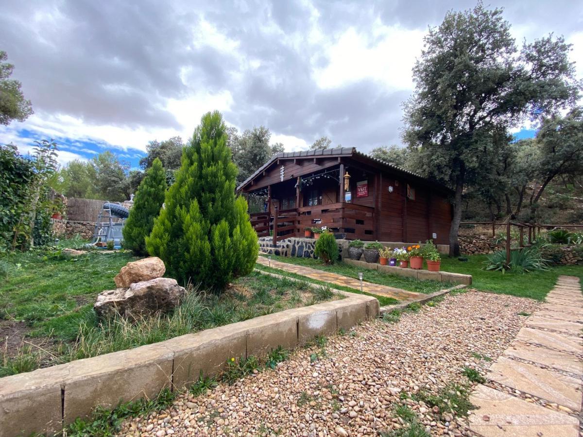 Encantadora cabaña de madera Albalate De Zorita Exterior foto