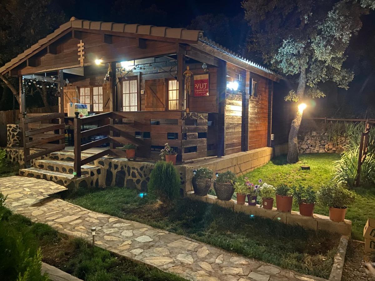 Encantadora cabaña de madera Albalate De Zorita Exterior foto
